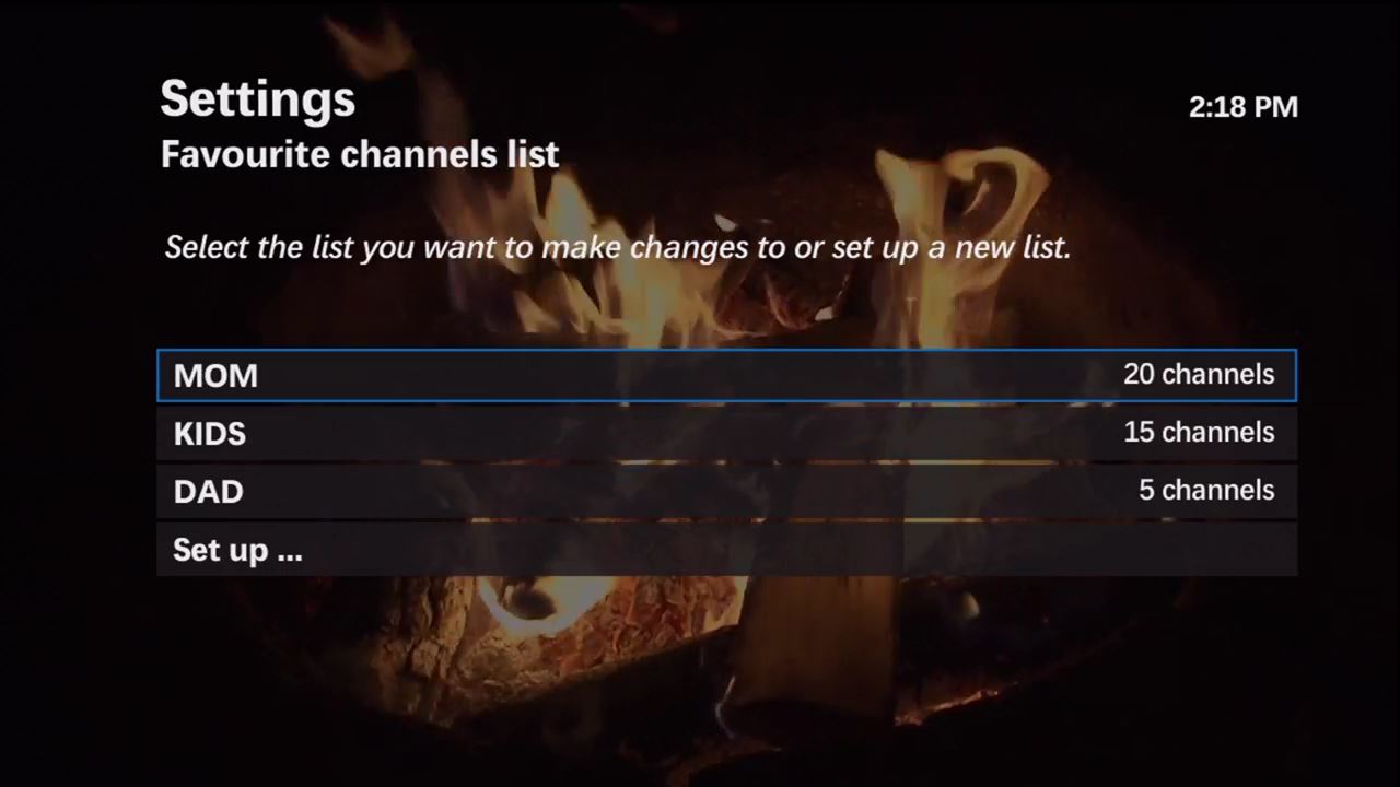 Editing Favourites lists on maxTV | Support | SaskTel