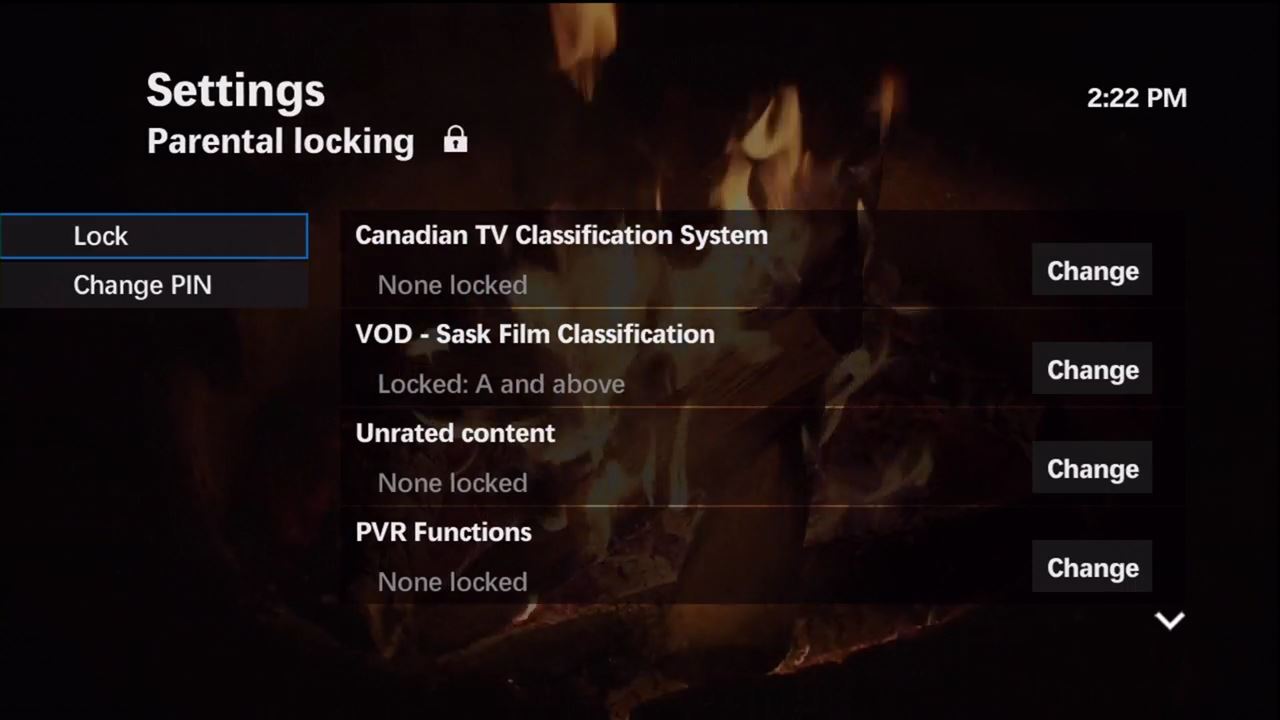 Locking programming by channel or rating on maxTV Support SaskTel