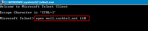 Telnet To Test Mail Server