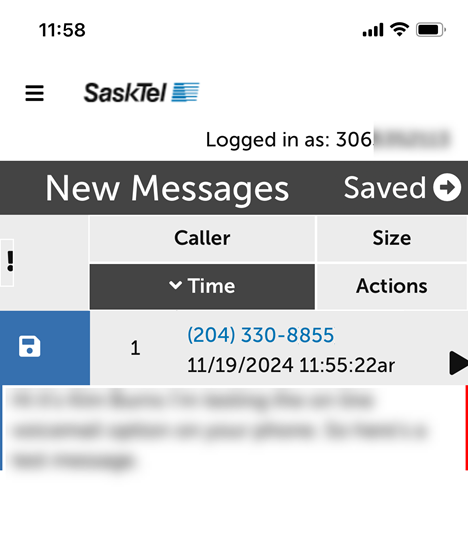 Checking and managing your voice messages online | Support | SaskTel